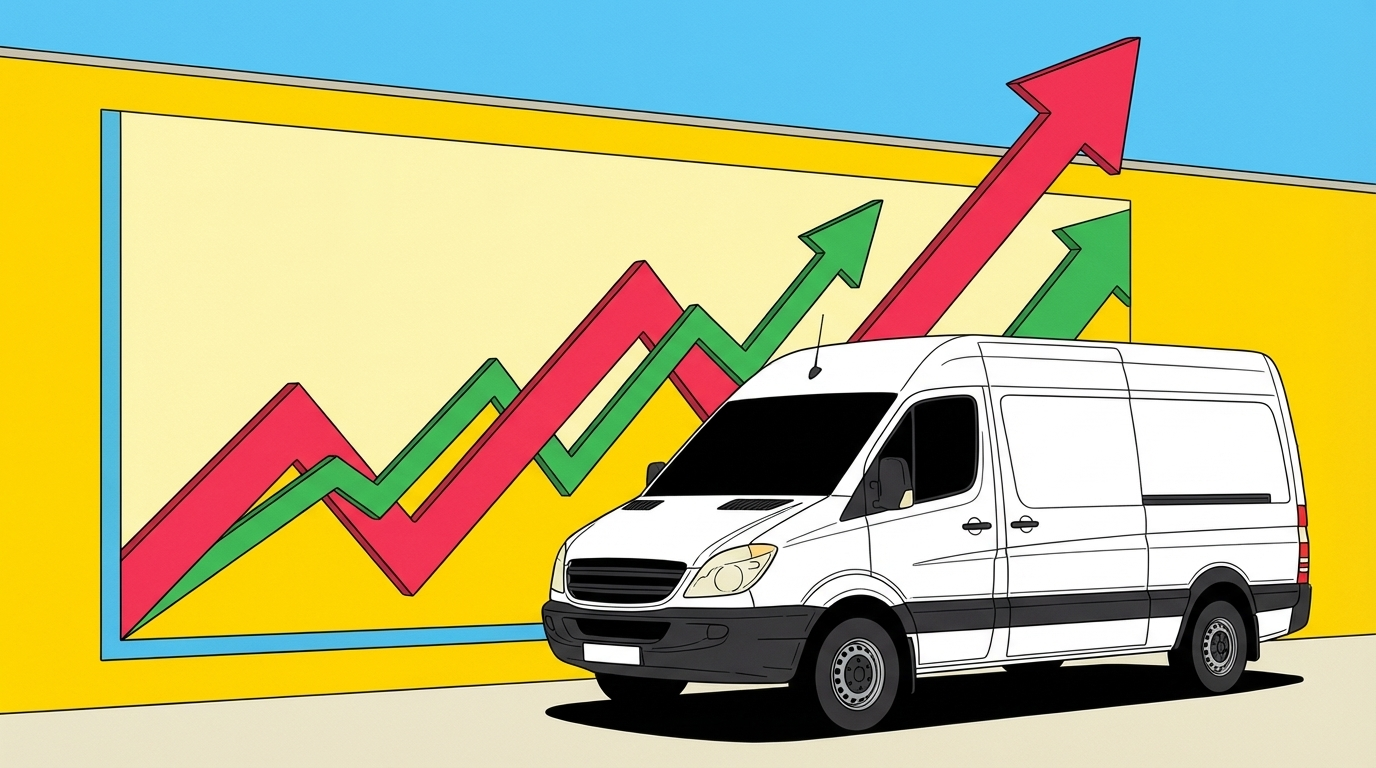 Van insurance prices start rising again after a year of decline, new data shows